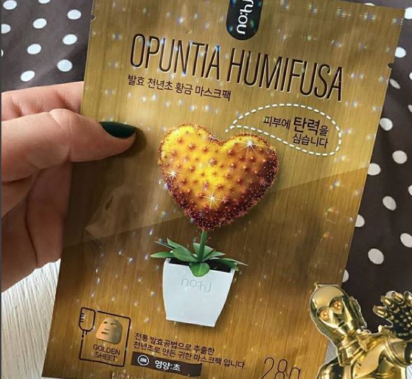 NOHJ Opuntia Humifusa gold foil Mask pack [Vigor]